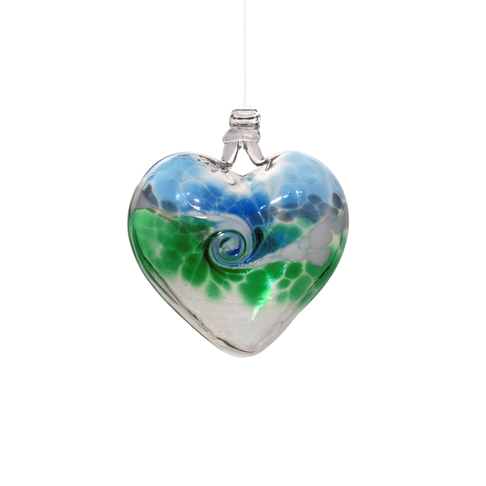 Spiral Heart // Blue & Green