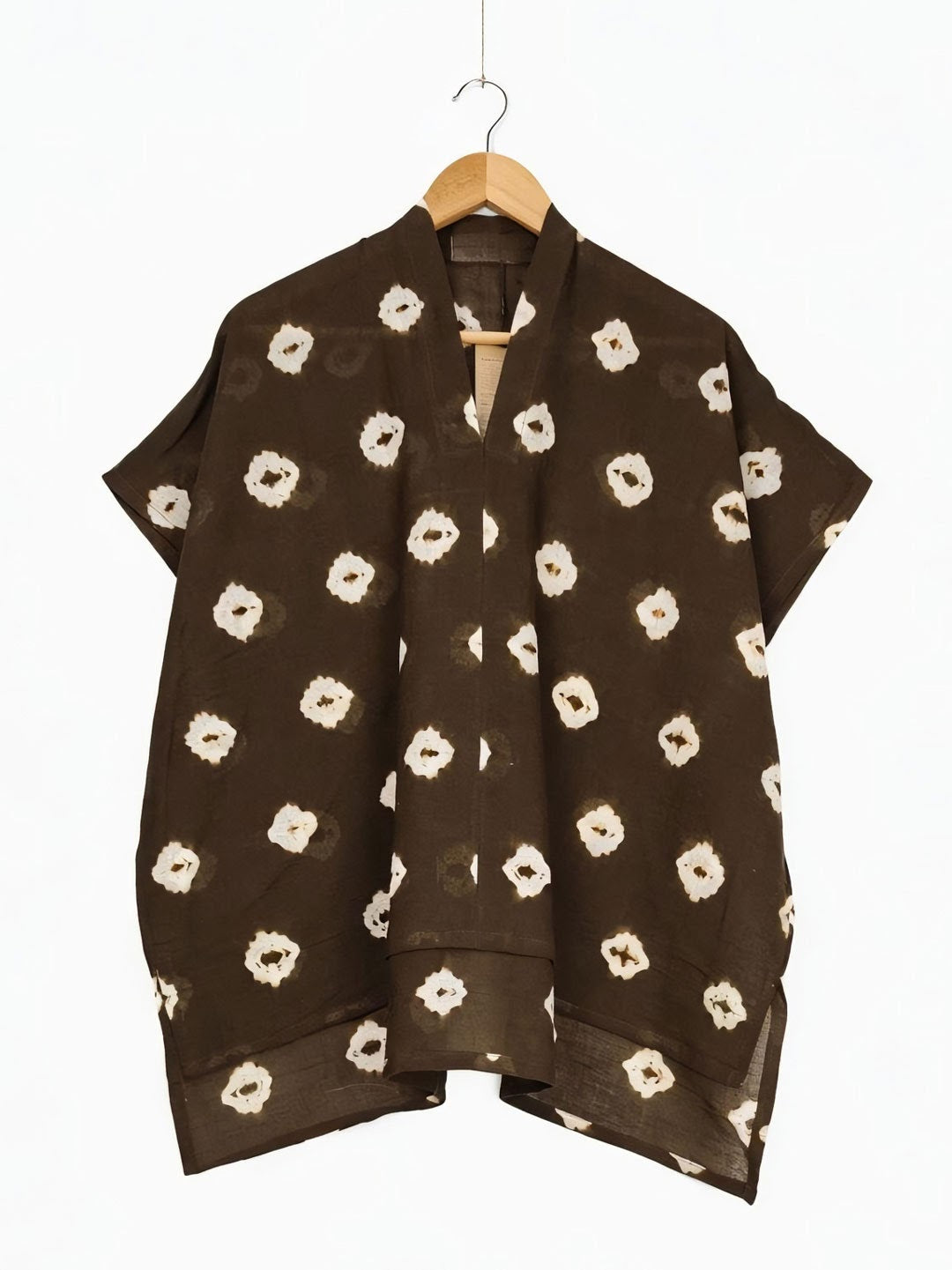 Hand Tie-Dye Batik Shirt // Brown