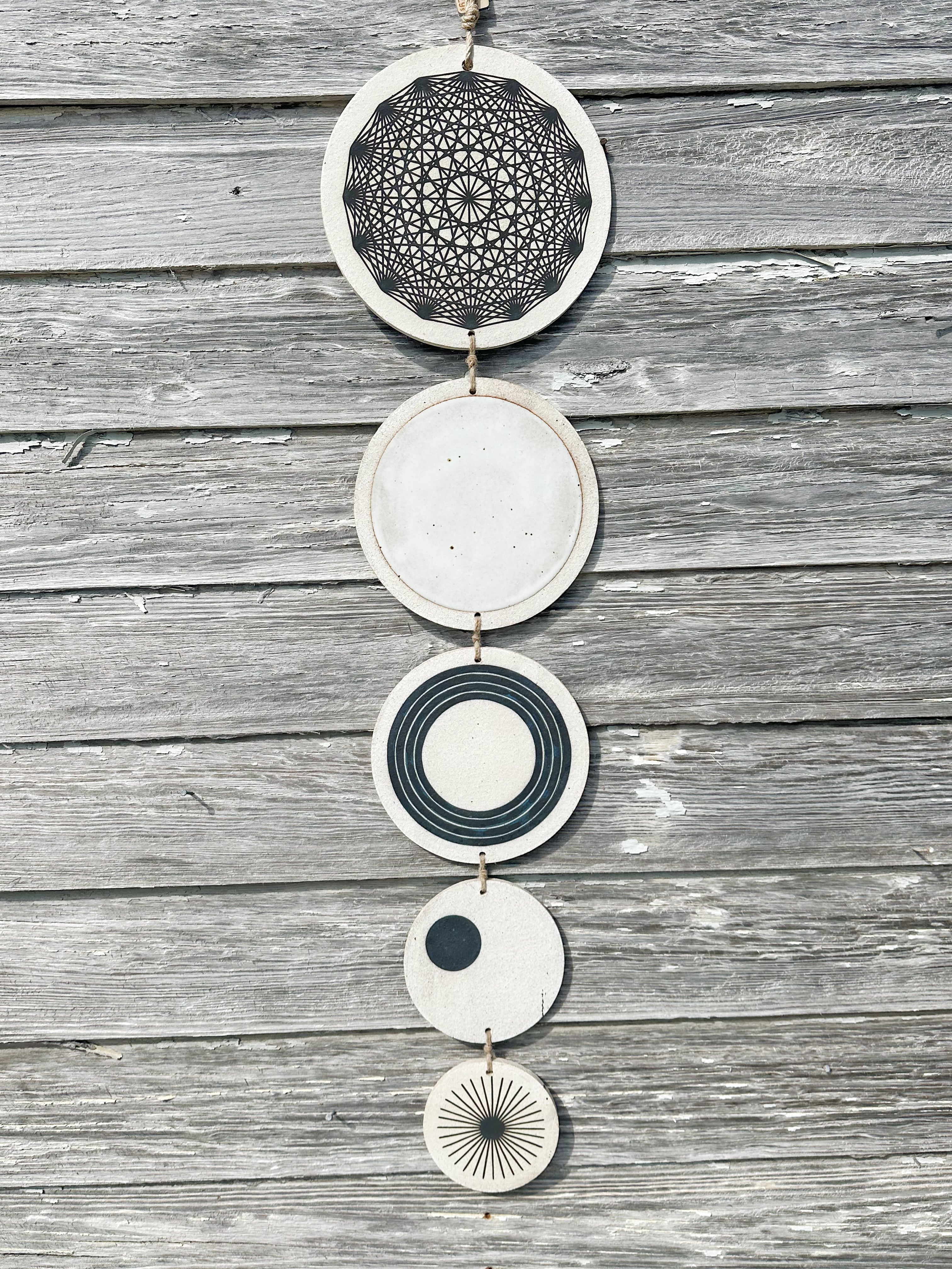 Graduated Stoneware Discs: Cosmos Web