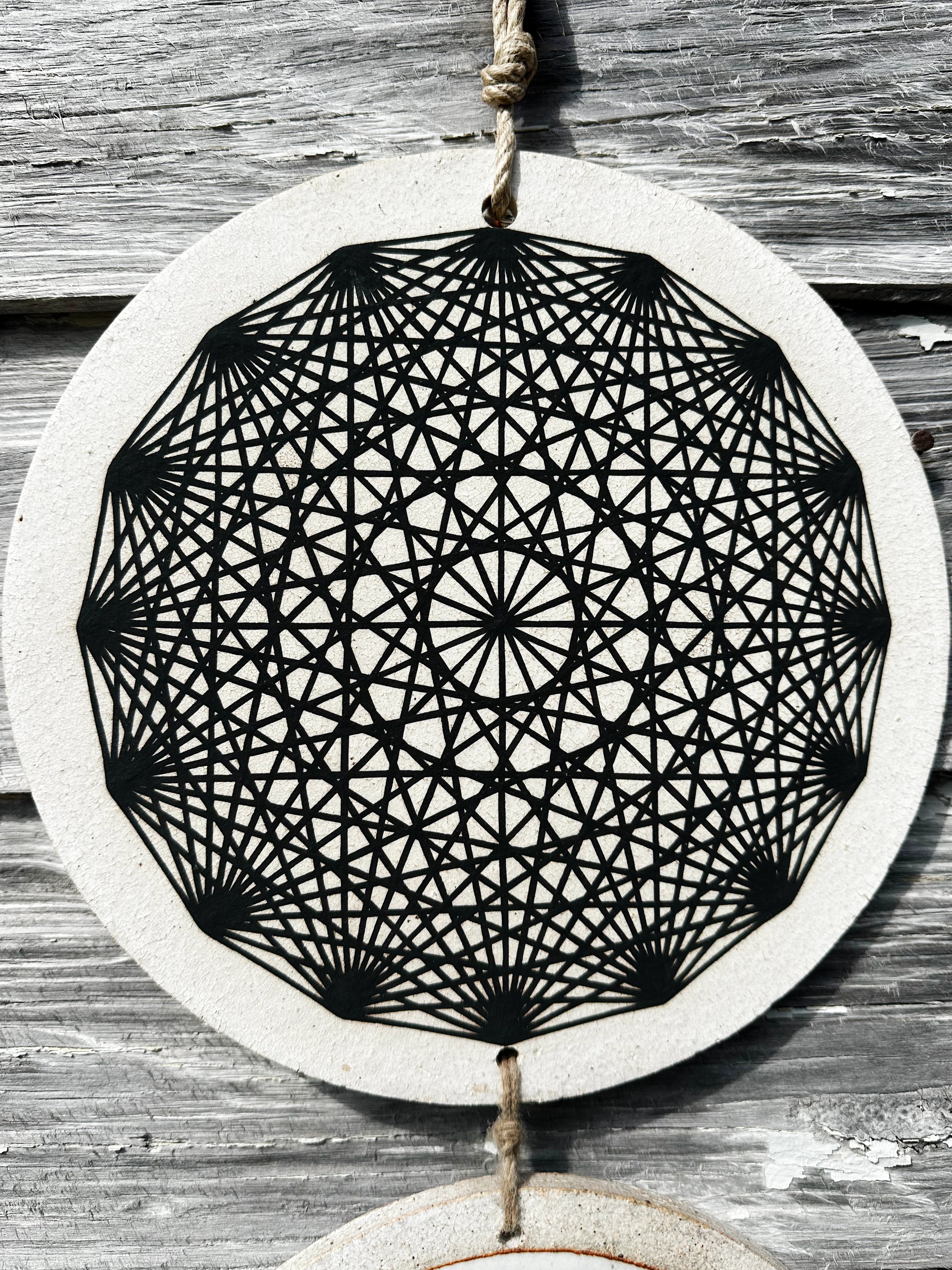 Graduated Stoneware Discs: Cosmos Web