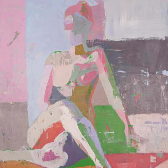 Criss Cross in Rose / 11" x 14"