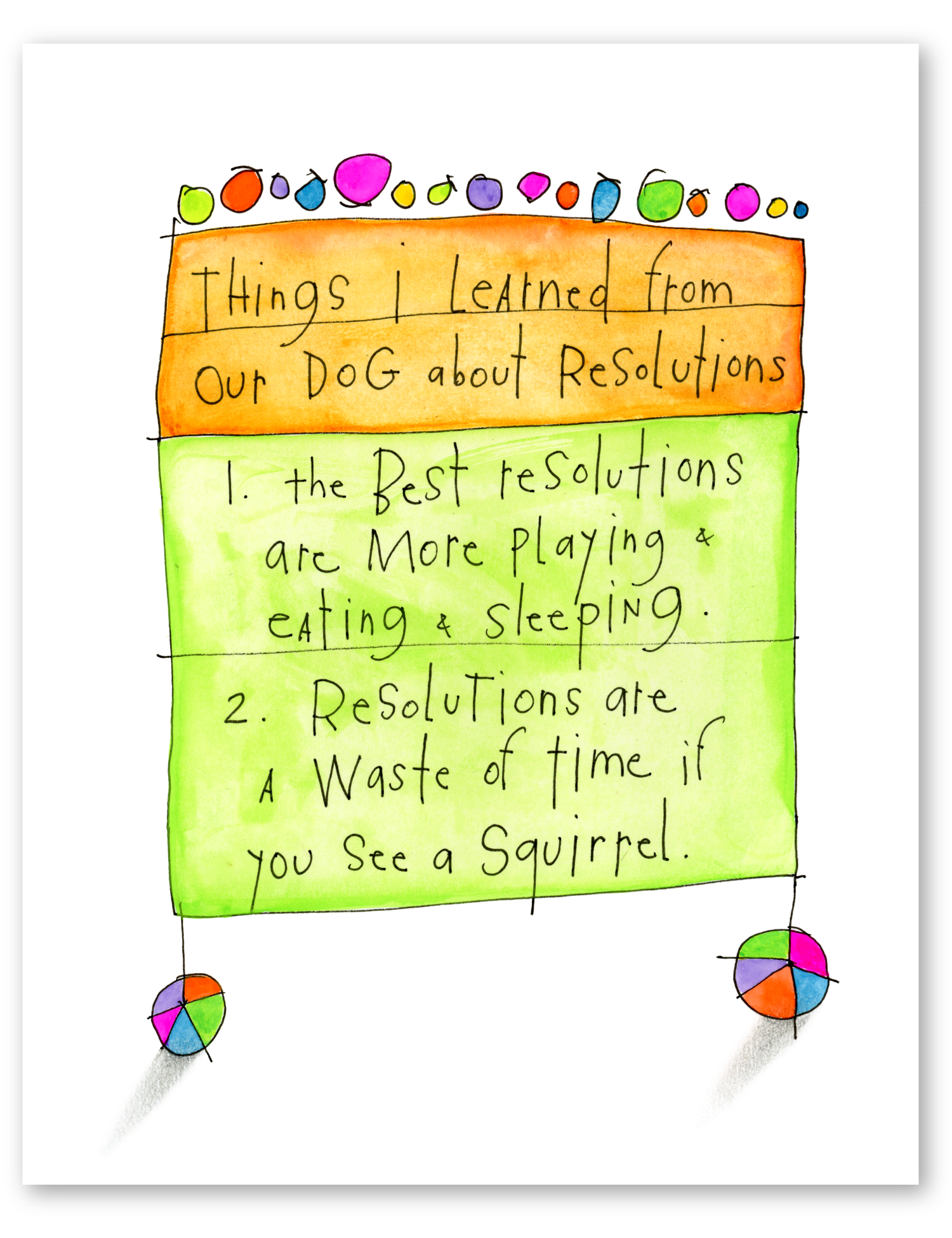 Dog Resolutions Print