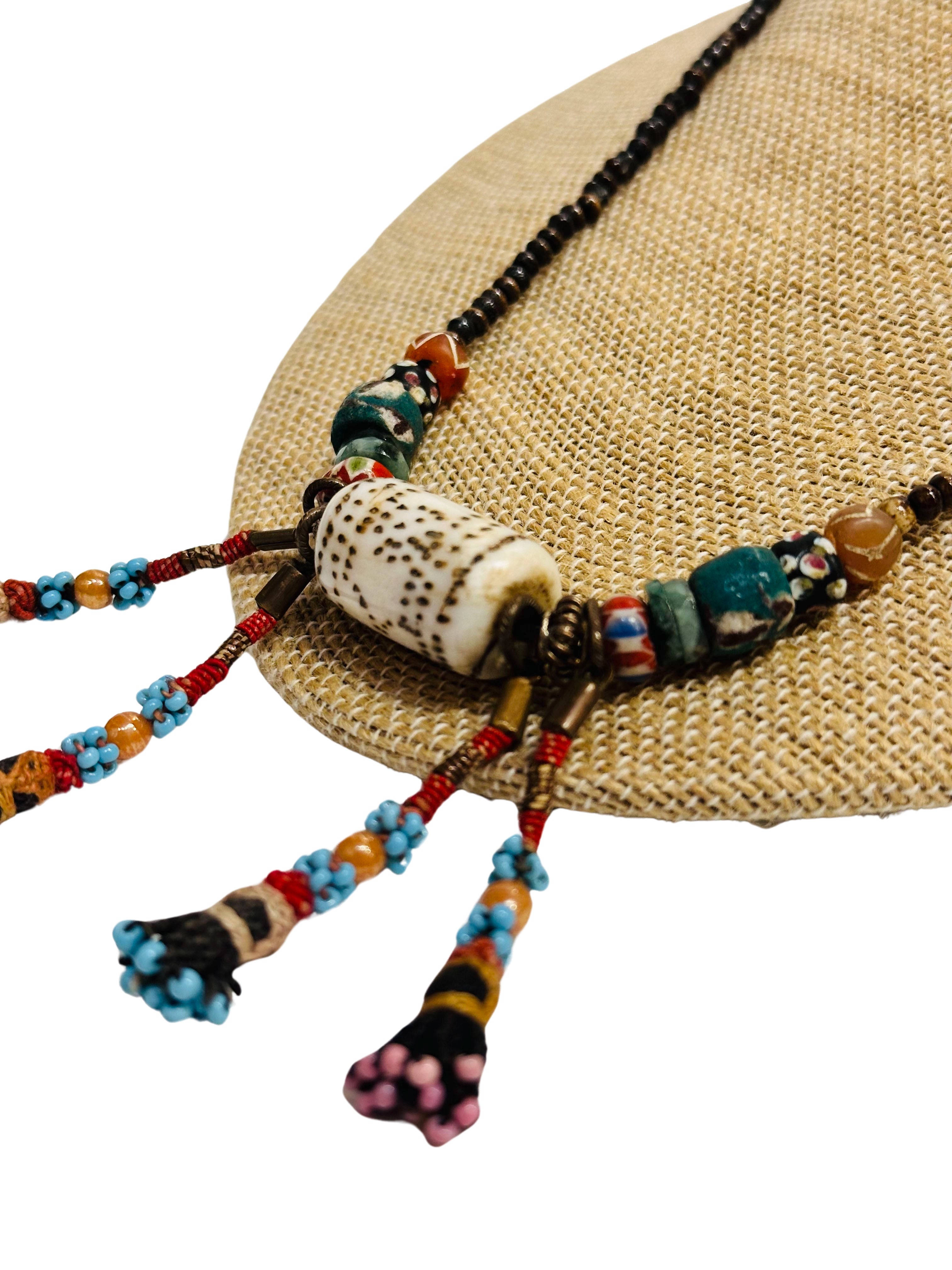 Naga Double Tassel Necklace