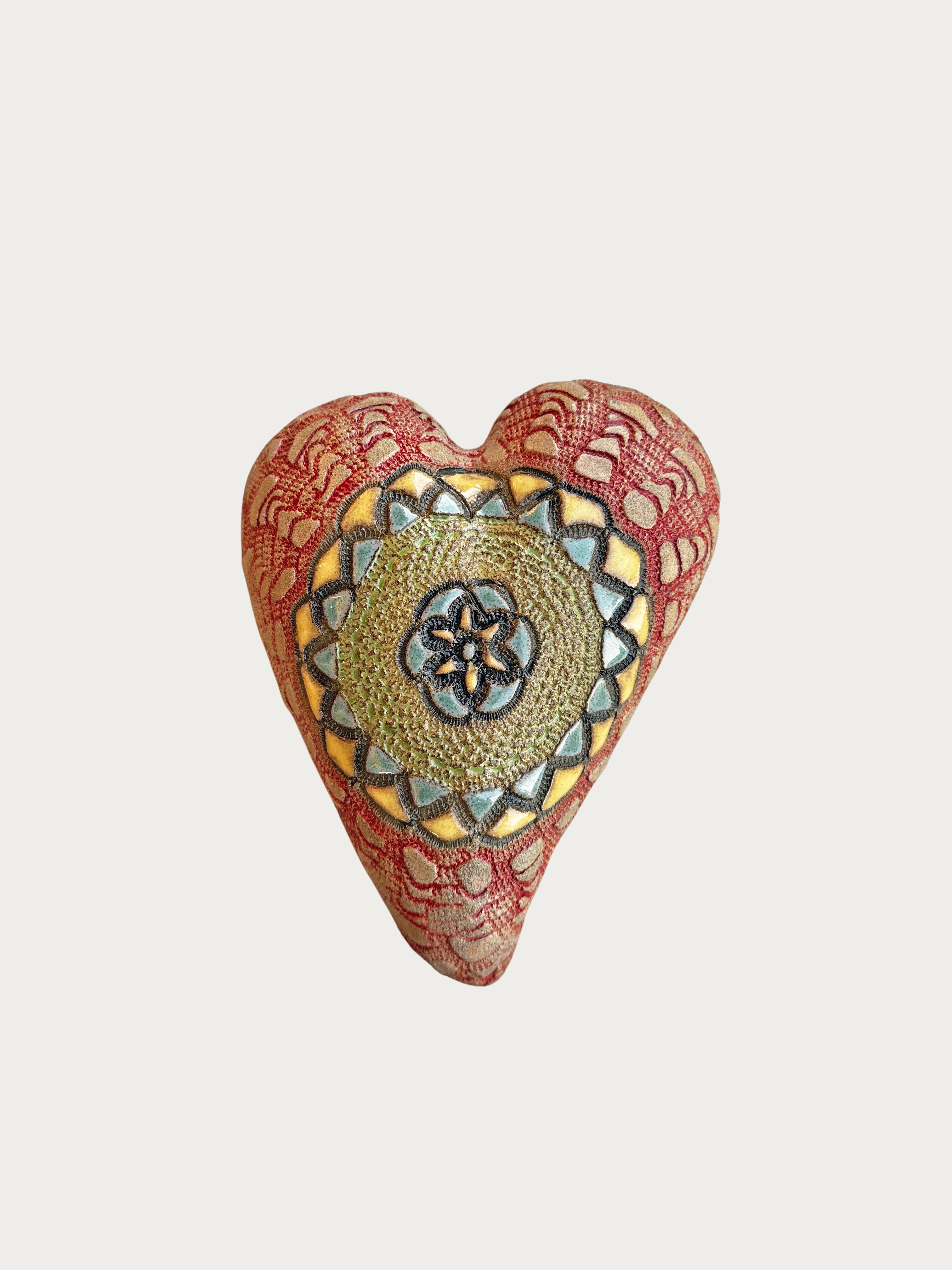 Red Medallion Heart