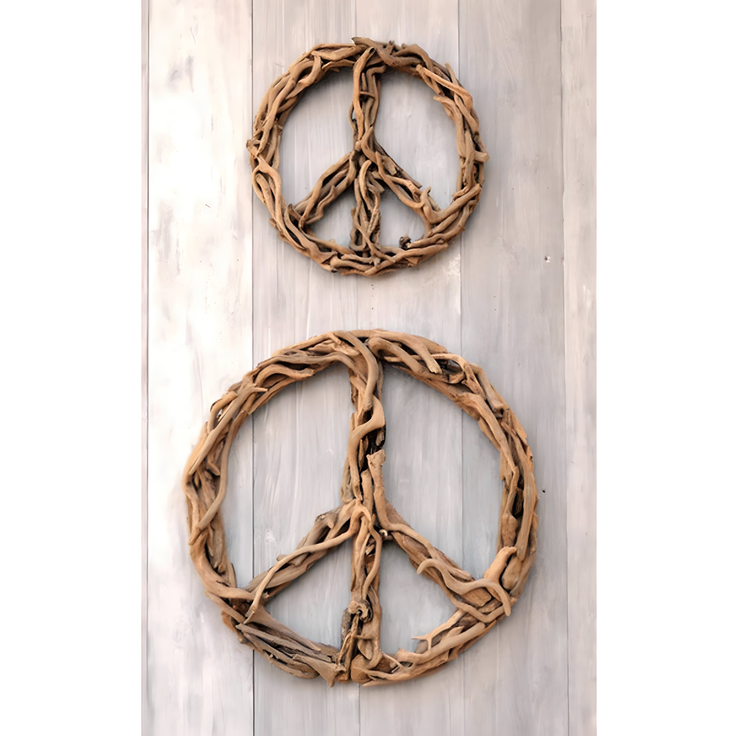 Large Driftwood Peace Sign