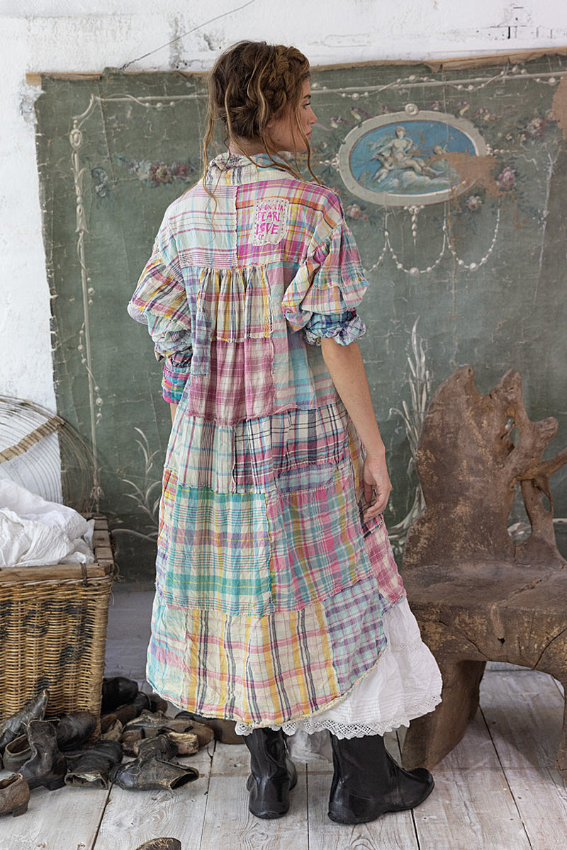 Dress 989 Madras Rainbow Patchwork Tora O/S