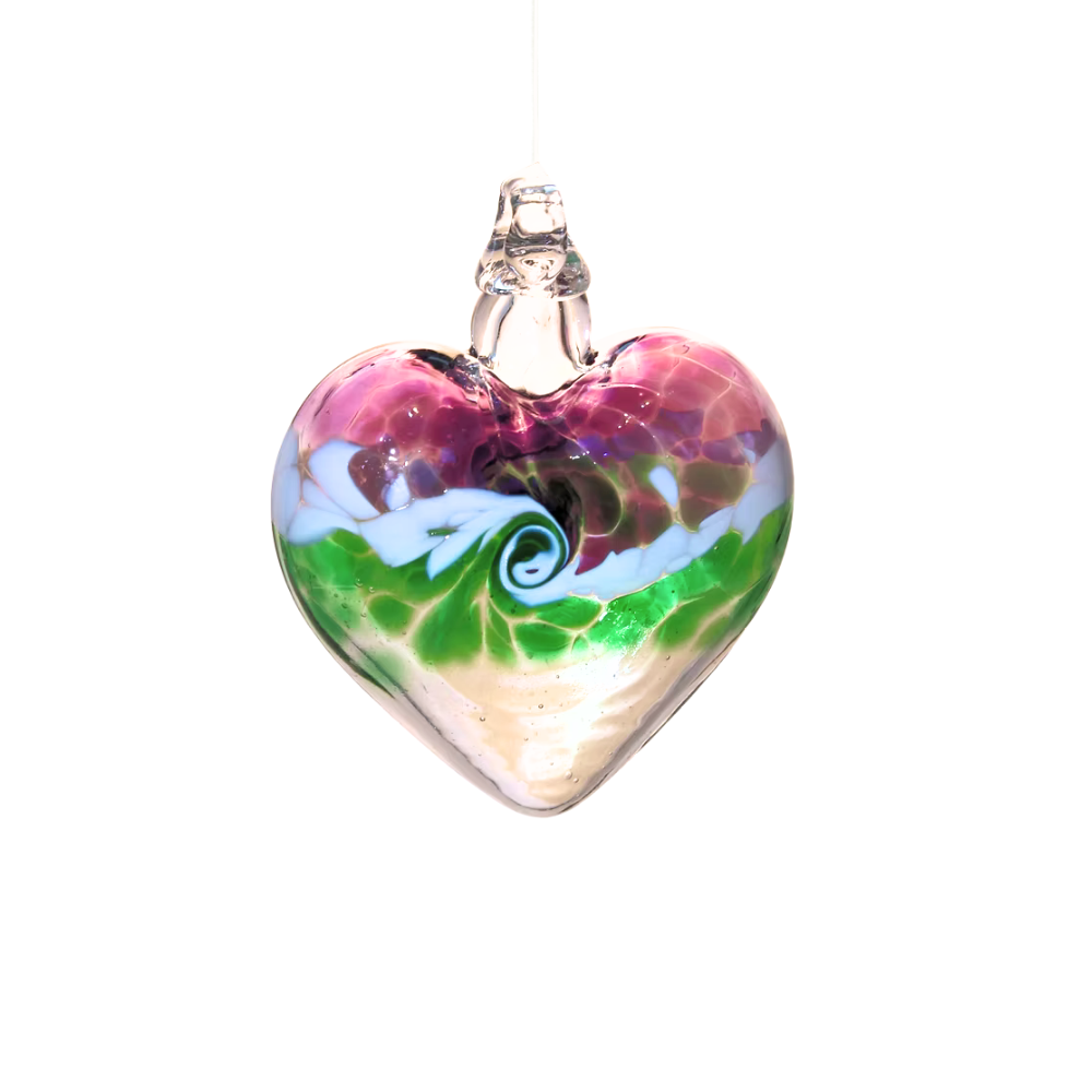 Spiral Heart // Purple & Green