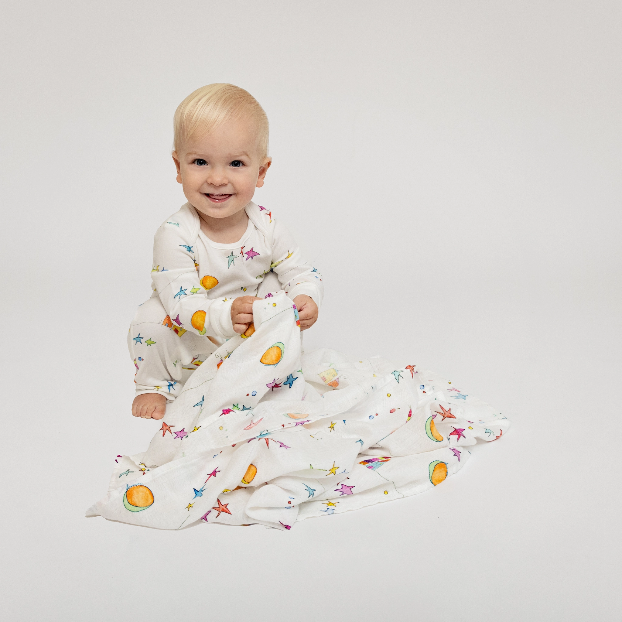 Flying Edna Organic Muslin Baby Shawl