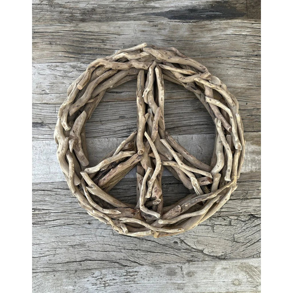 Large Driftwood Peace Sign