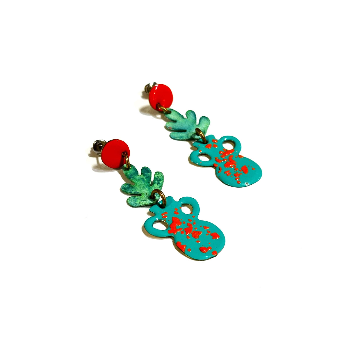 Papaya Terrazo Vase Earrings