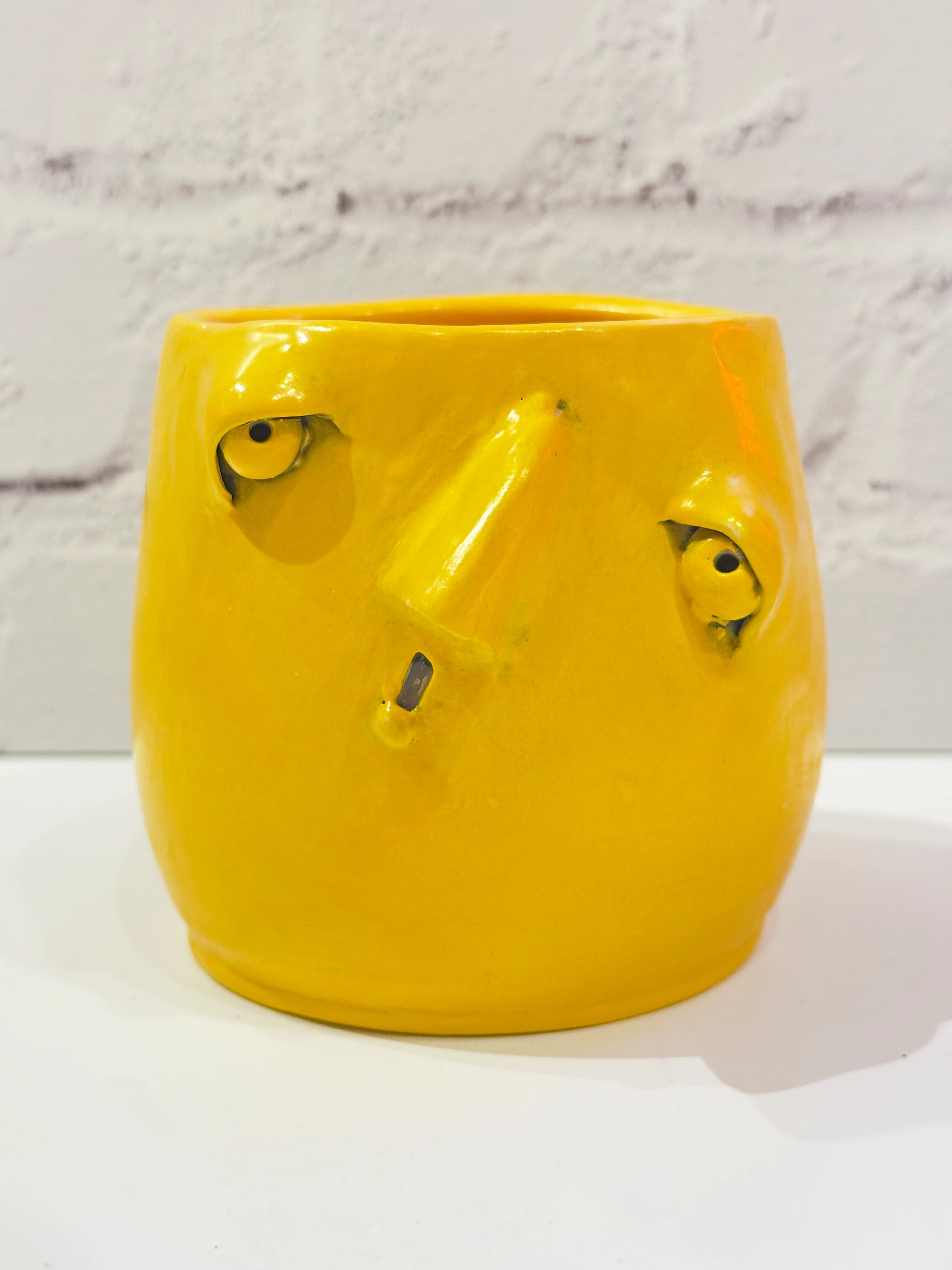 Wine Cup - Bowl - Planter // Yellow