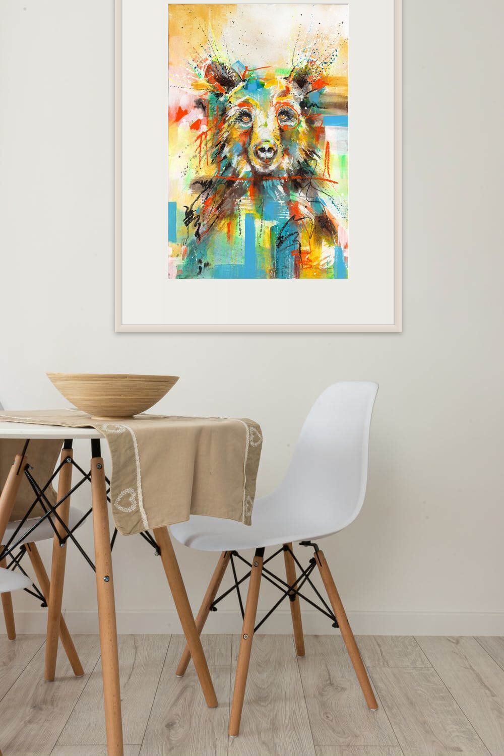 Red Eyed Bear Print